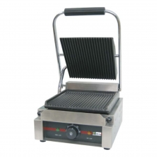 Grill de contact avec plaque rainurée 230 x 220 mm