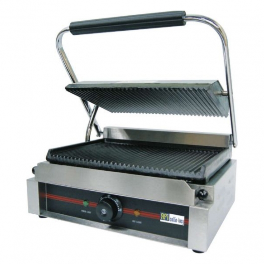 Grill de contact avec plaque rainurée 355 x 235 mm