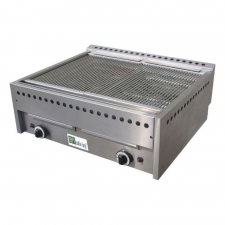 Grill de cuisson gaz à pierres réfractaires 2 zones