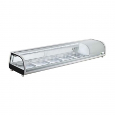 Vitrine réfrigérée à sushis portes coulissantes 5 x GN 1/2 132 L