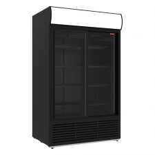 Armoire positive à boissons 2 portes 1230 L, noir