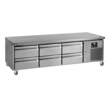 Soubassement réfrigéré 3 x 2 tiroirs, 255 L