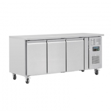 Table réfrigérée positive 4 portes Série U avec dosseret 553 L 
