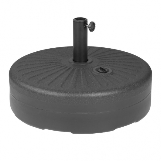 Pied de parasol en plastique noir 40 L