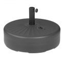 Pied de parasol en plastique noir 40 L