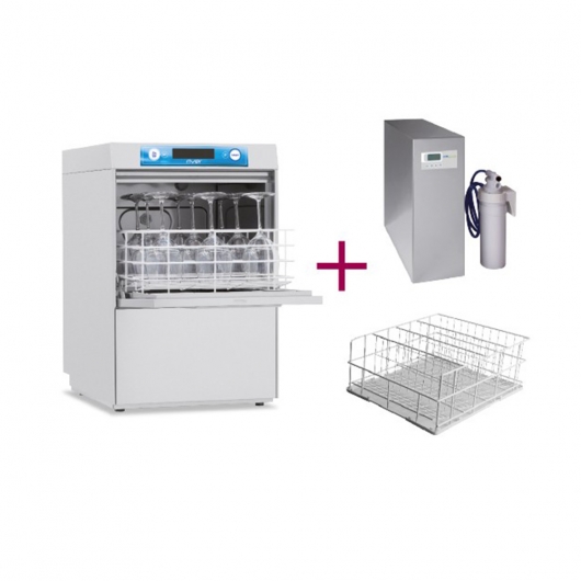 Pack Stop Essuyage - Lave-verres panier 400 x 400 mm avec osmoseur