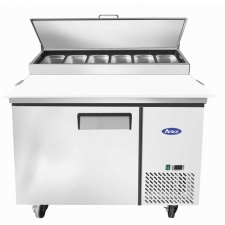 Table de préparation à pizzas 1 Porte 6 BACS GN1/3 dessus polypropylène