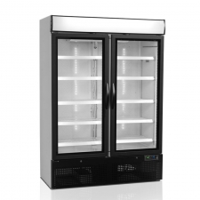 Vitrine noire vitrée positive 1079 L 2 portes