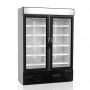 Vitrine noire vitrée positive 1079 L 2 portes