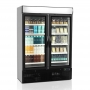 Vitrine noire vitrée positive 1079 L 2 portes