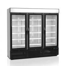 Vitrine positive noire 1657 L 3 portes vitrées