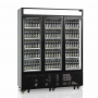 Vitrine positive noire 825 L 3 portes cadre aluminium