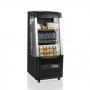 Vitrine murale réfrigérée noire 161 L - 640 mm - Façade ouverte