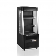 Vitrine murale réfrigérée noire 161 L - 640 mm - Façade ouverte
