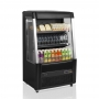 Vitrine murale réfrigérée noire 242 L - 915 mm - Façade ouverte