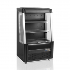 Vitrine murale réfrigérée noire 242 L - 915 mm - Façade ouverte