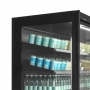 Vitrine réfrigérée murale positive 2 portes battantes 880 L