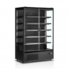 Vitrine murale noire 2 portes battantes 764 L