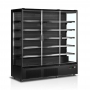 Vitrine murale noire 3 portes battantes 1147 L