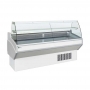 Vitrine bombée froid ventilé avec réserve 1040 x 820 mm
