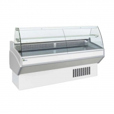 Vitrine bombée froid ventilé avec réserve 2500 x 1054 mm