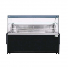 Vitrine droite ventilée avec réserve 1 porte 420 L noire