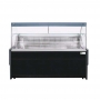 Vitrine droite ventilée avec réserve 1 porte 420 L noire