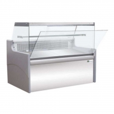 Vitrine droite ventilée avec réserve 1 porte 420 L grise