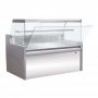 Vitrine droite ventilée avec réserve 2 portes 490 L grise