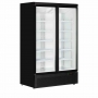 Vitrine positive 2 portes vitrées intérieur blanc 809 L