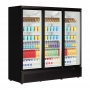 Vitrine positive 3 portes vitrées intérieur blanc 1264 L