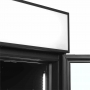Vitrine réfrigérée noire 2 portes avec caisson 645 L