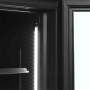 Vitrine réfrigérée noire 2 portes avec caisson 645 L
