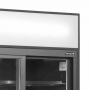 Vitrine réfrigérée noire 2 portes avec caisson 462 L