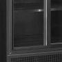 Vitrine réfrigérée noire 2 portes avec caisson 462 L