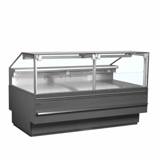 Vitrine de service plan de travail 900 mm grise 489 L