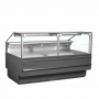 Vitrine de service plan de travail 900 mm grise 489 L