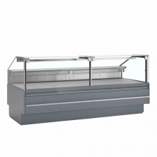 Vitrine de service plan de travail 900 mm grise 654 L