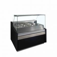 Vitrine réfrigérée structure Gastronorm noire L. 1265 mm
