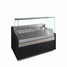 Vitrine réfrigérée structure Gastronorm noire L. 1505 mm