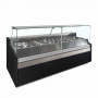 Vitrine réfrigérée structure Gastronorm noire L. 2465 mm