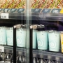 Vitrine réfrigérée pour supermarché noire 4 portes 943 L