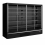 Vitrine réfrigérée pour supermarché noire 4 portes 1258 L