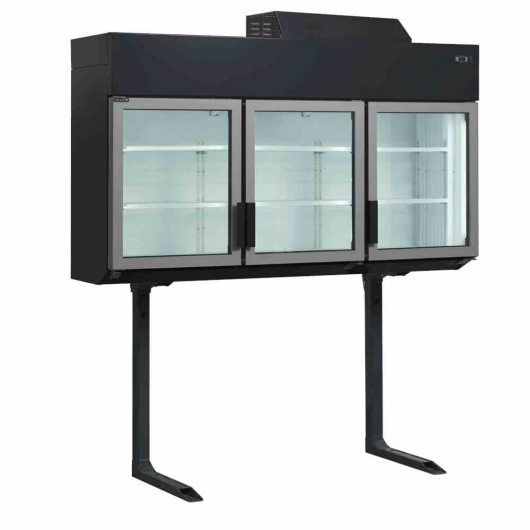 Congélateur/réfrigérateur mural noir basse conso 3 portes 545 L