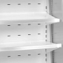 Vitrine réfrigérée ouverte basse en noir 2 tablettes 242 L