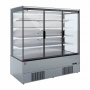 Meuble mural réfrigéré libre-service 4 portes battantes INOX L. 2500 mm expo 584 mm