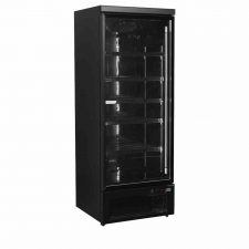 Vitrine positive 1 porte vitrée noire 459 L