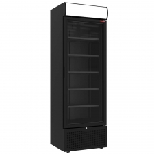 Vitrine ventilée positive caisson lumineux noire 494 L
