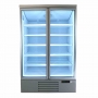 Vitrine murale positive 2 porte en verre blanche 1000 L