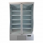 Vitrine murale positive 2 porte en verre blanche 1000 L